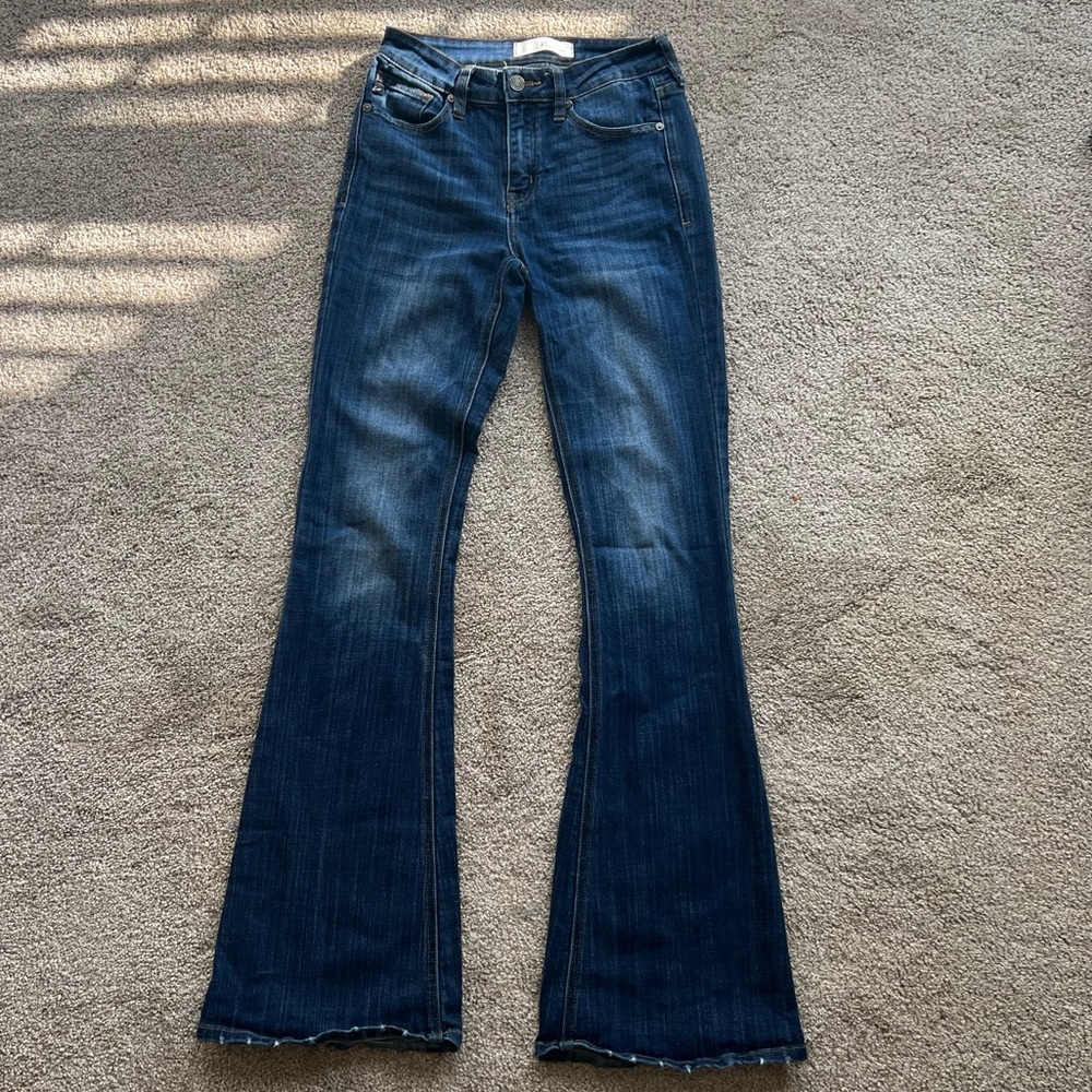 KanCan Buckle Flare dark wash Jeans